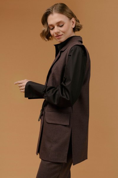 Жилет JRSy 2413 коричневый - фото 4