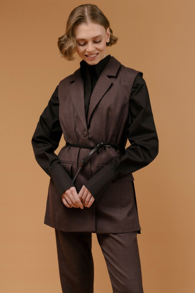 Жилет JRSy 2413 коричневый - фото 2