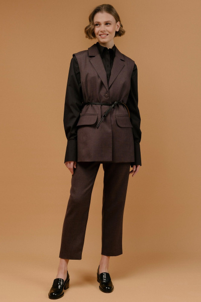 Жилет JRSy 2413 коричневый - фото 1