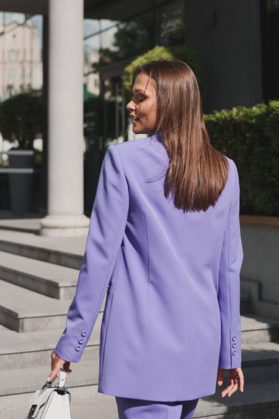 Брюки, жакет Ольга Стиль Л-211 лаванда - фото 3