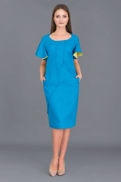 Платье Ружана 286-2 бирюза - фото 1
