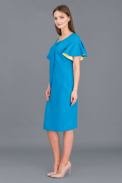 Платье Ружана 286-2 бирюза - фото 2