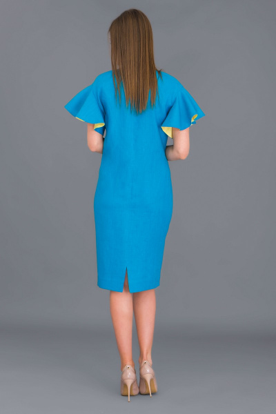 Платье Ружана 286-2 бирюза - фото 3