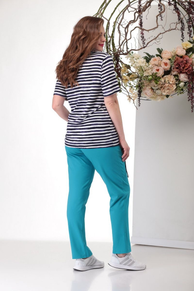 Брюки, футболка Michel chic 1170 голубой - фото 4