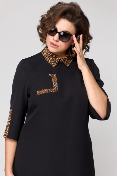 Платье EVA GRANT 7229 черный - фото 4