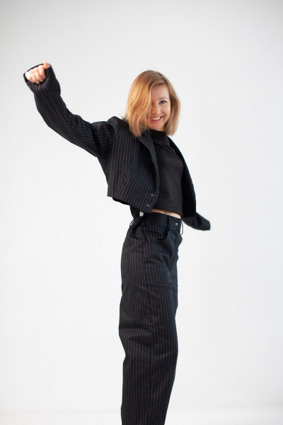 Демисезонные брюки зауженные с накладными карманами Lady Smile 508 - фото 2