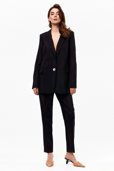 Жакет и брюки 2-ка с карманами и классическим силуэтом KaVaRi 8002.5 черный - фото 6