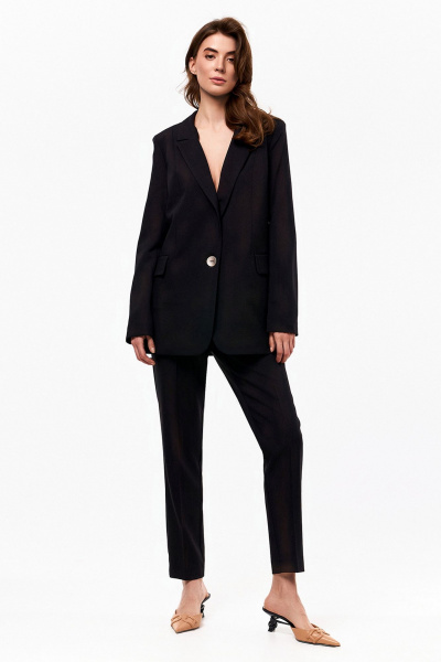 Жакет и брюки 2-ка с карманами и классическим силуэтом KaVaRi 8002.5 черный - фото 5