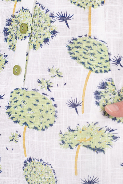 Платье круглый год из льна с пуговицами Vita Comfort 17с2-421-0-0-16-130 салат - фото 2