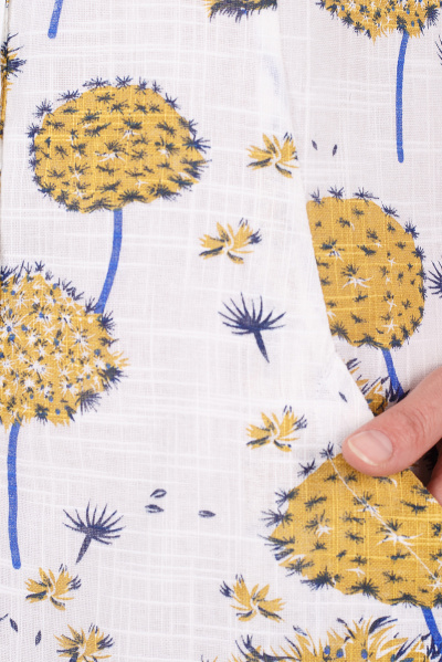 Платье круглогодичное из текстиля с хлопком Vita Comfort 17с2-421-0-0-16-130 горчица - фото 2