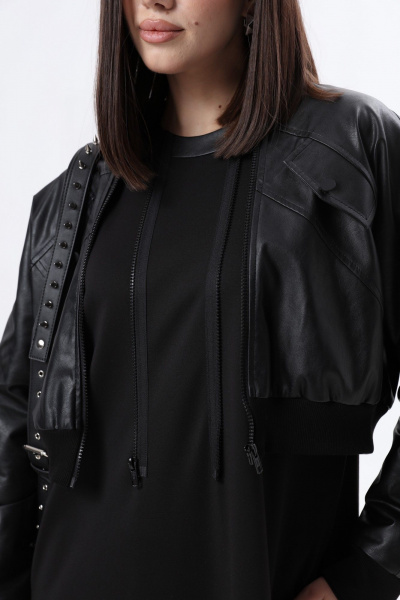 Куртка, платье LM М60 черная_кожа - фото 16