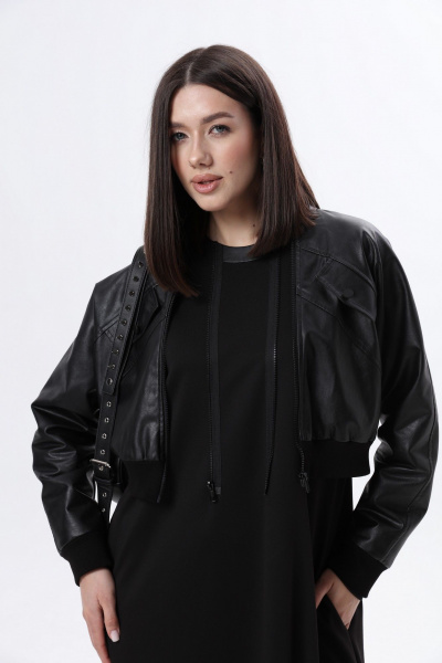 Куртка, платье LM М60 черная_кожа - фото 14