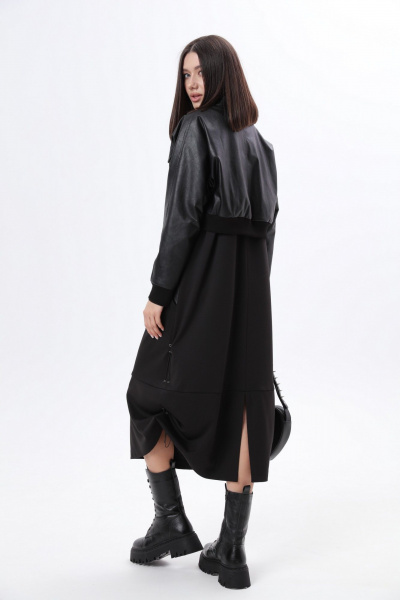 Куртка, платье LM М60 черная_кожа - фото 12