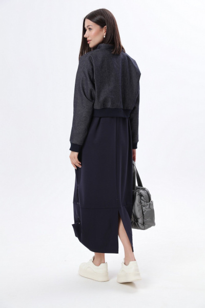 Куртка, платье LM М60 синий_джинс - фото 12