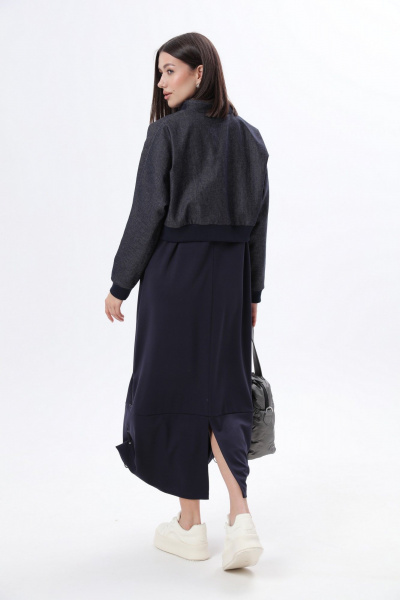 Куртка, платье LM М60 синий_джинс - фото 11