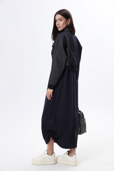 Куртка, платье LM М60 синий_джинс - фото 10