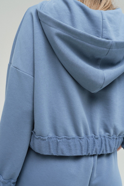 Худи GRATTO 4465 серо-голубой - фото 5