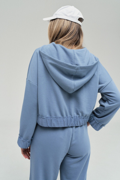 Худи GRATTO 4465 серо-голубой - фото 4