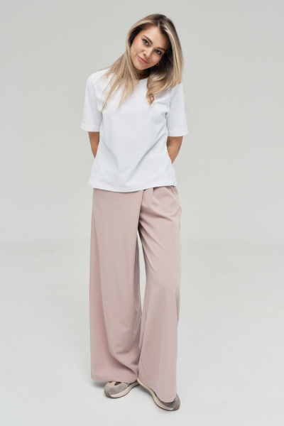 Брюки GRATTO 3347 пудра - фото 1