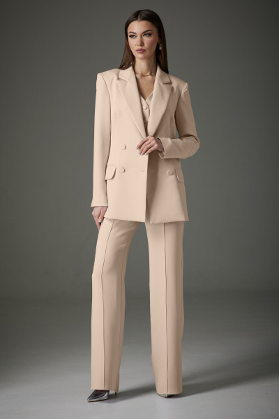 Брюки-жакет-комплект из костюмной ткани на демисезон N.O.W. 1391-1 - фото 3