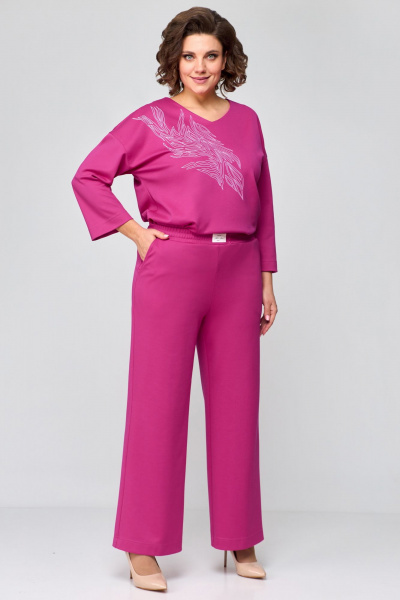 Брюки, туника Мишель стиль 1178 красно-розовый - фото 10