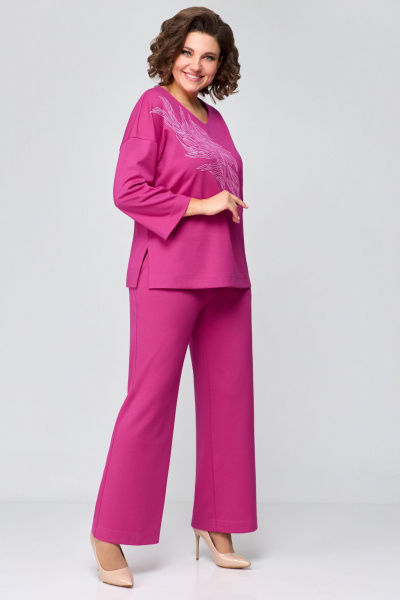 Брюки, туника Мишель стиль 1178 красно-розовый - фото 8