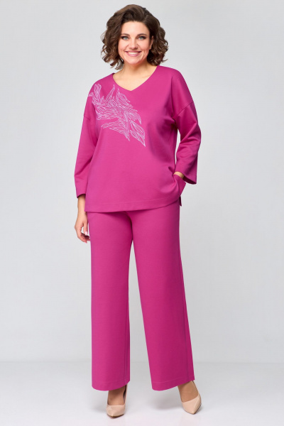 Брюки, туника Мишель стиль 1178 красно-розовый - фото 1