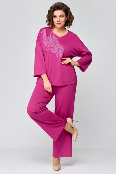 Брюки, туника Мишель стиль 1178 красно-розовый - фото 4