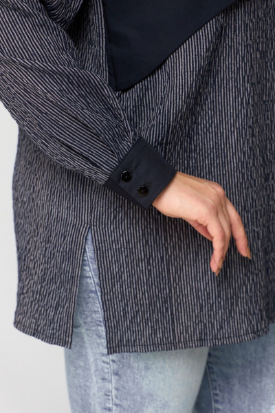 Блуза ANASTASIA MAK 1157 полоска+черный - фото 8