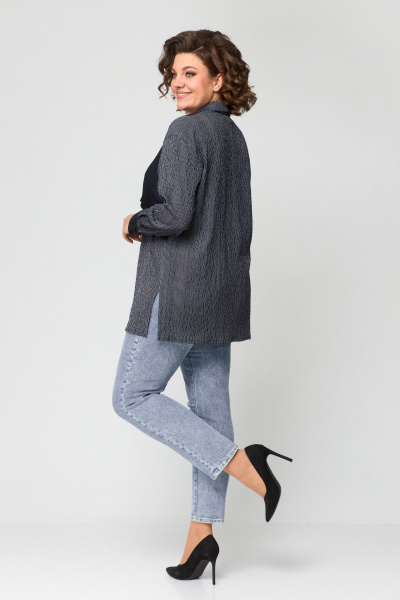 Блуза ANASTASIA MAK 1157 полоска+черный - фото 5