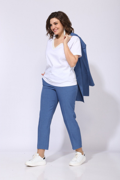 Брюки, жакет ANASTASIA MAK 1175 голубой - фото 4