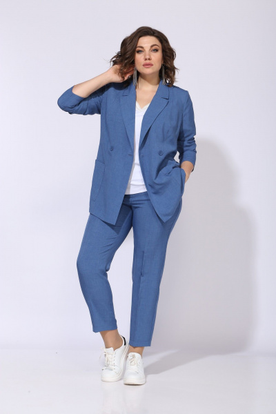 Брюки, жакет ANASTASIA MAK 1175 голубой - фото 1