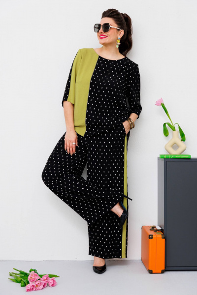 Блуза, брюки Romanovich Style 2-2491 черный - фото 2