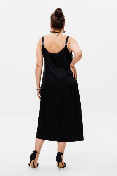 Нарядное платье-комбинация из шелка с двухсторонним эффектом Anelli 1180.1 виноград - фото 7