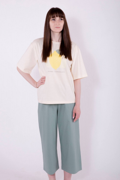 Брюки, майка 8 Марта 16197-3С661Д40-158,164 бежевый - фото 1