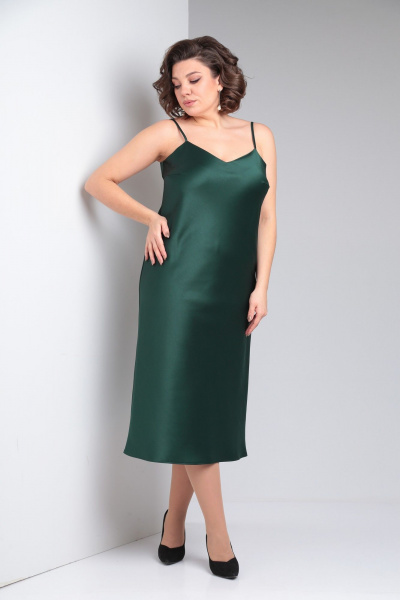 Круглогодичное нарядное платье из атласа с регулируемыми бретелями Takka Plus 23-211/3 - фото 1