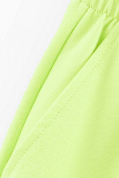 Брюки широкой посадки из футера с принтом Bell Bimbo 240084 лайм - фото 3