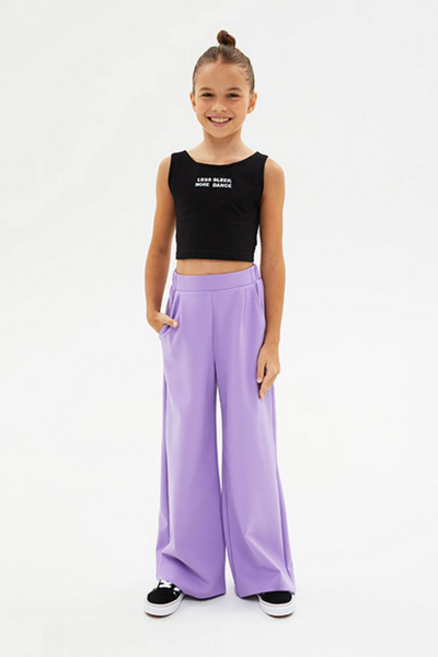 Брюки в стиле трендовой лаванды из трикотажа Bell Bimbo 240206 лиловый - фото 4