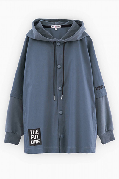 Джинсовая рубашка-пиджак с капюшоном и карманами Bell Bimbo 241137 деним - фото 2