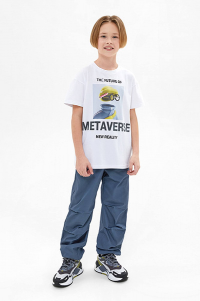 Брюки-парашюты из твила для мальчика Bell Bimbo 241139 деним - фото 4