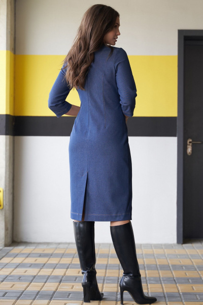 Платье Andina city 8015 синий - фото 2