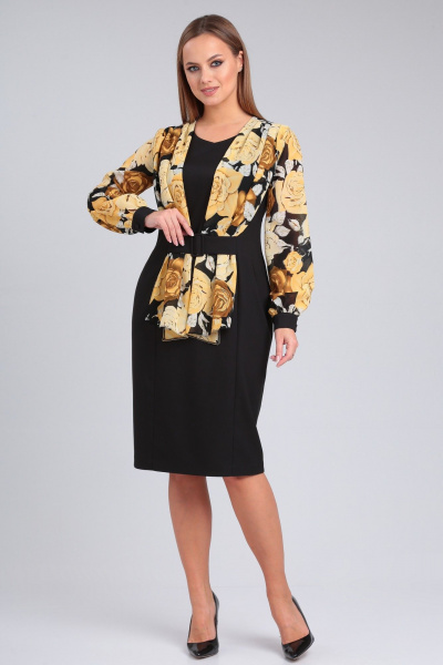 Стильное летнее платье в горошек с рельефными швами Angelina & Сo 954 - фото 7