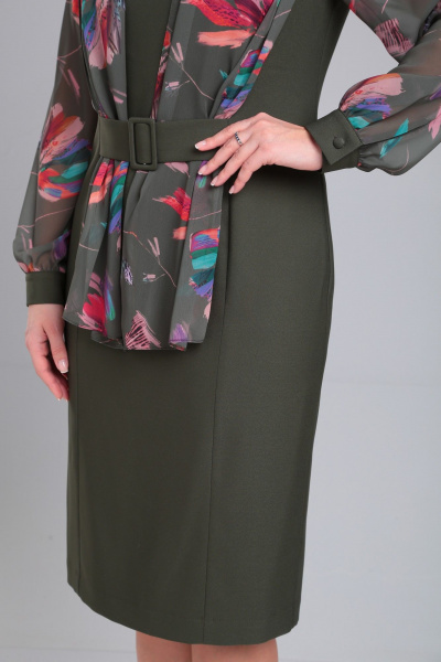 Деловое платье полуприлегающего силуэта с поясом Angelina & Сo 956 - фото 9