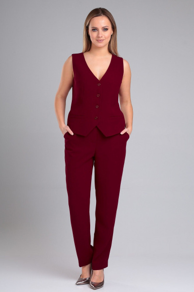 Брюки и жилет с высокой талиевой посадкой из вискозы Angelina & Сompany 965 - фото 8