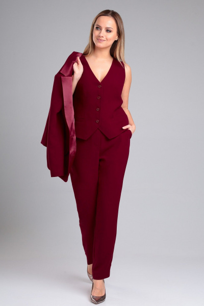 Брюки и жилет с высокой талиевой посадкой из вискозы Angelina & Сompany 965 - фото 7