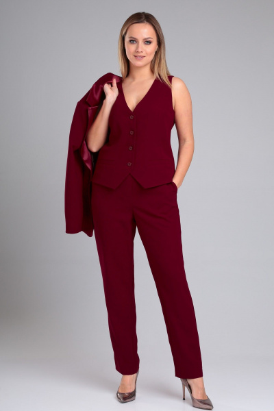 Брюки и жилет с высокой талиевой посадкой из вискозы Angelina & Сompany 965 - фото 5