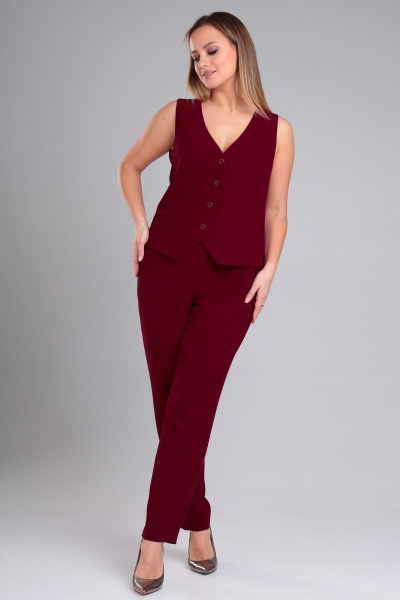 Брюки и жилет с высокой талиевой посадкой из вискозы Angelina & Сompany 965 - фото 4