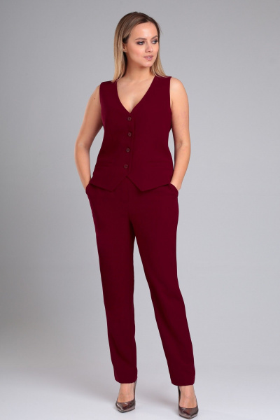 Брюки и жилет с высокой талиевой посадкой из вискозы Angelina & Сompany 965 - фото 1