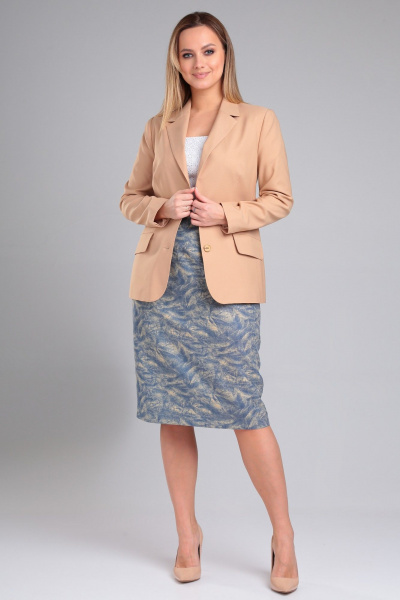 Жакет и юбка классического силуэта из текстиля Angelina & Сompany 966 - фото 9