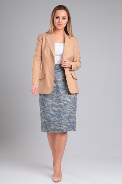 Жакет и юбка классического силуэта из текстиля Angelina & Сompany 966 - фото 4